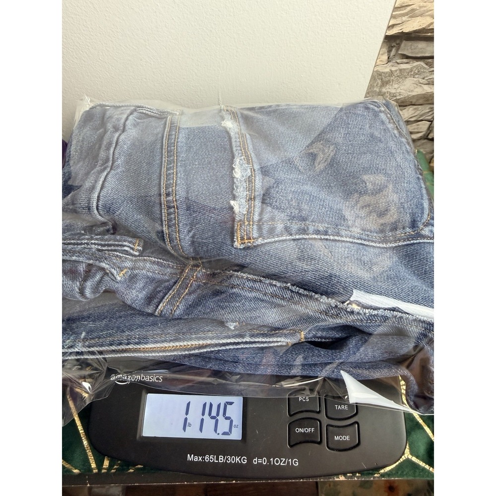 Good American Good Boy Jeans W Inseam Split Sz 2/26 Straight Leg High Rise 26x33 - Picture 9 of 9